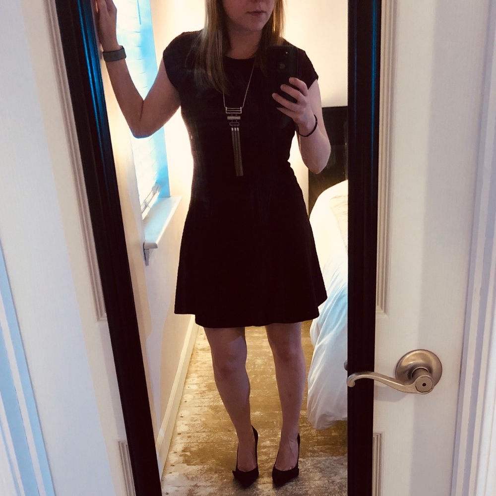 Burgundy A-line Dress
